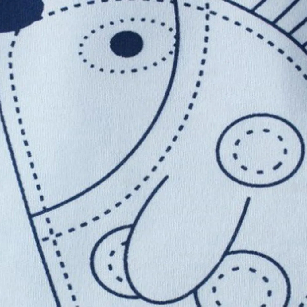 5PCS Newborn Baby Boy Girl Cartoon Long Sleeve Tops+Hat+Pants +Bib Outfit Set