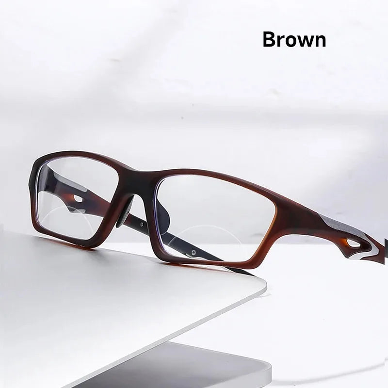 Multi Focal Color Changing Presbyopia Glasses, Sports Anti Slip Eyeglass Frames, Trendy Anti Blue Light Presbyopia Glasses