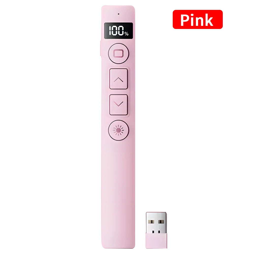 Powerpoint Pointer Wireless Presentation Clicker USB Rechargeable Remote Control Page Turning Pen for Speech Teacher Presenter