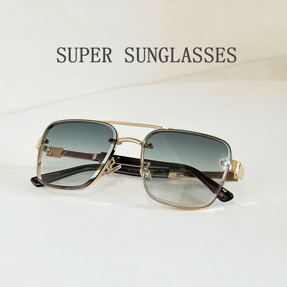 New Sunglasses For Men Luxury Fashion Glasses Sunscreen  Square Sunglasses Women Trendy Vintage Gafas De Sol Hombre Zonnebril Su