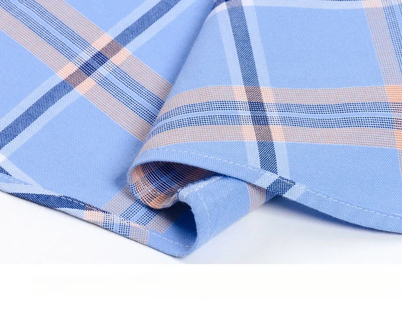 Plus size14XL 100%cotton oxford summer short sleeve shirts for man slim fit casual plian shirt striped elegant designer clothes