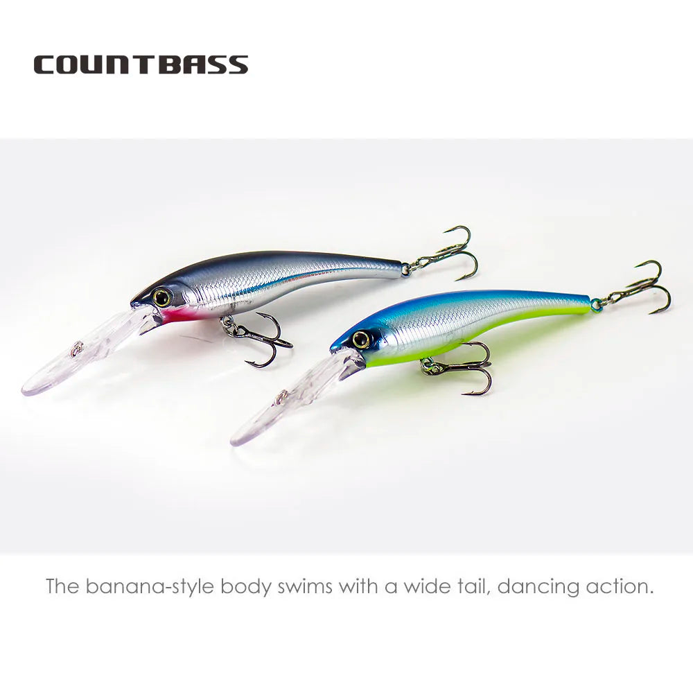 COUNTBASS Crankbaits Hard Plastic Fishingg Wobblers Shad Minnow Bass Pike Perch  Angler's Lure 90mm 13g