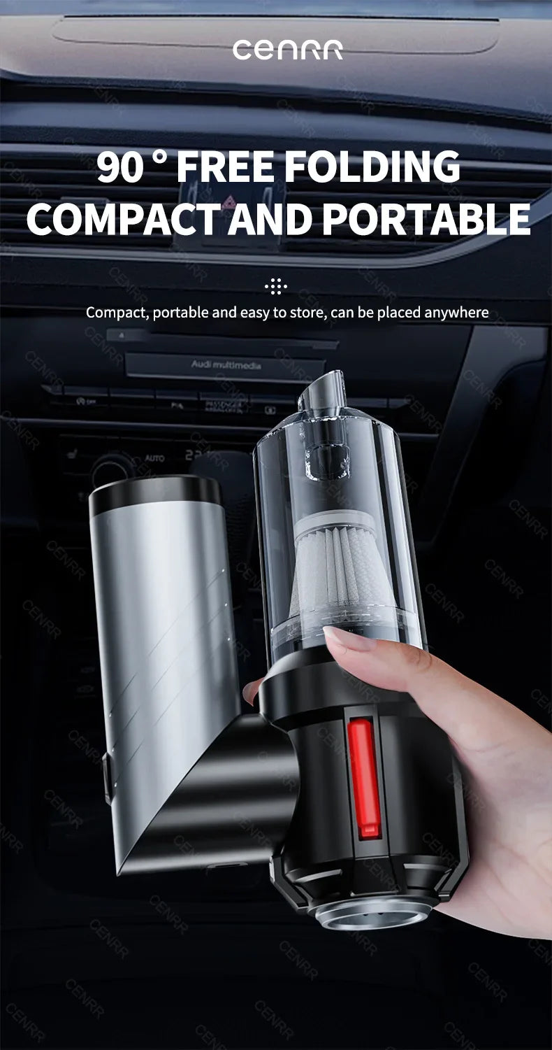 CENRR 998000PA Car Vacuum Cleaner Strong Suction Powerful Handheld Wireless Vacuum Cleaner Mini Blower for Home Appliance