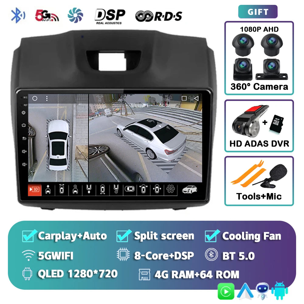 Android 15 Carplay For Chevrolet Holden S10 TRAILBLAZER COLORADO ISUZU DMAX GPS Car Radio Audio Multimedia Player Stereo Audio