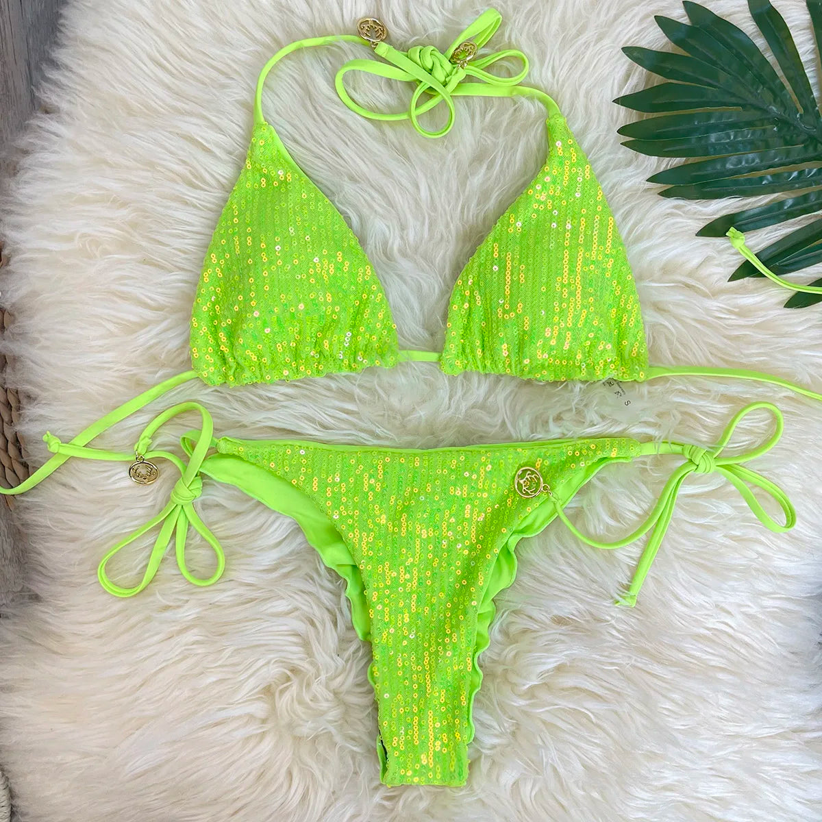 Sequins S - L  Glitter Shiny Bikini Women Swimwear Female Swimsuit Two-pieces Bikini set Brazilian Bather Bathing Suit Swim 2026