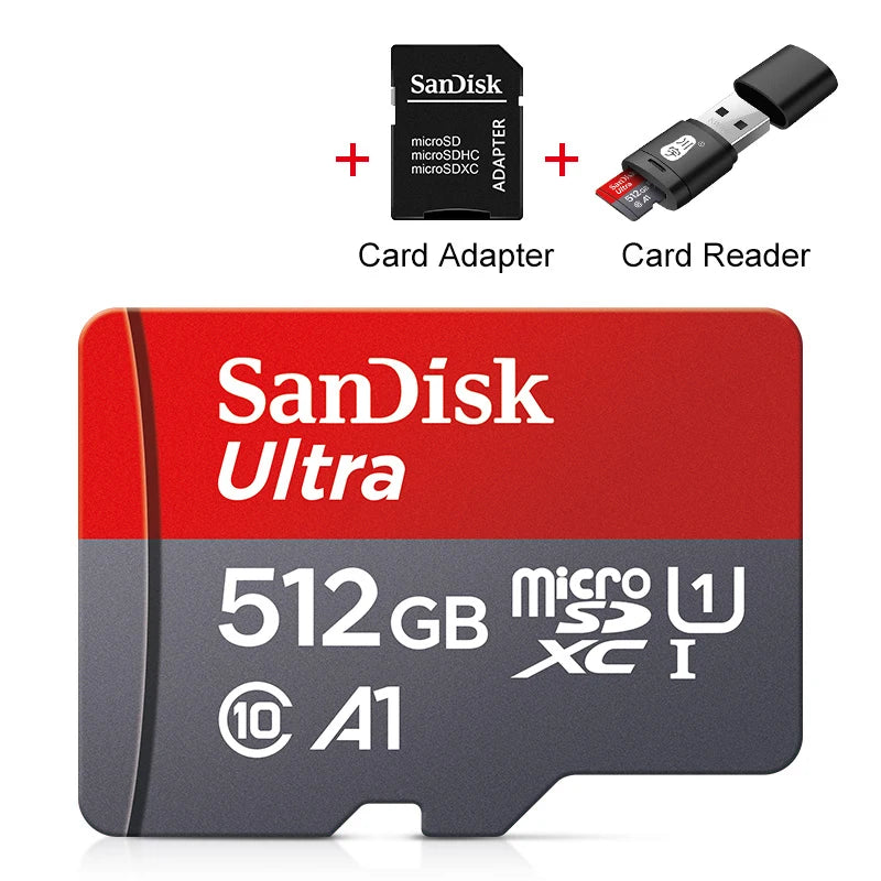 Memory Card 512GB 256GB 128GB 64GB 32GB 100MB/S Micro sd card UHS-1 flash card Memory Microsd SD + card reader adapter