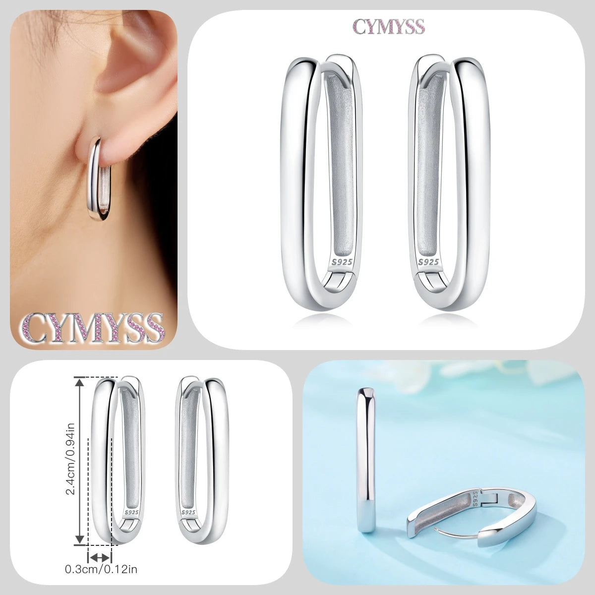 925 Sterling Silver Needle Iris Flower Hoop Earrings for Women Original Elegant Versatile Jewelry Birthday Party Fine Gift 2026