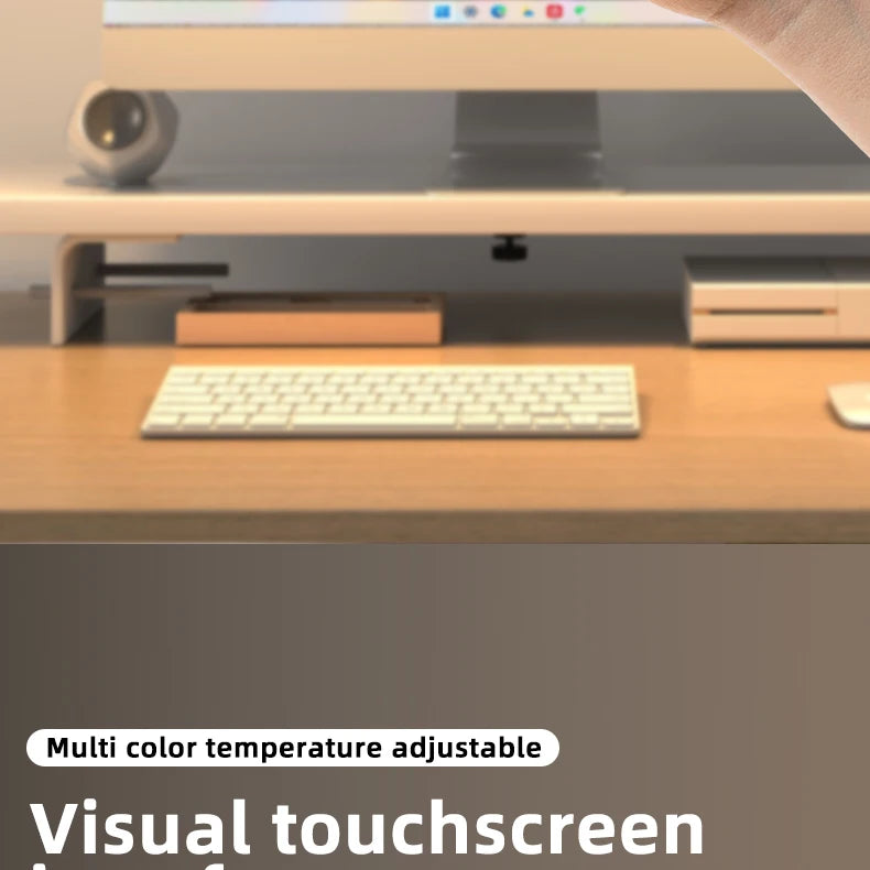 LED Full Spectrum Eye-Caring Architect Desk Lamp with Clamp Flexible Gooseneck 120cm Foldable 4-Head Stepless Dimming Lamp