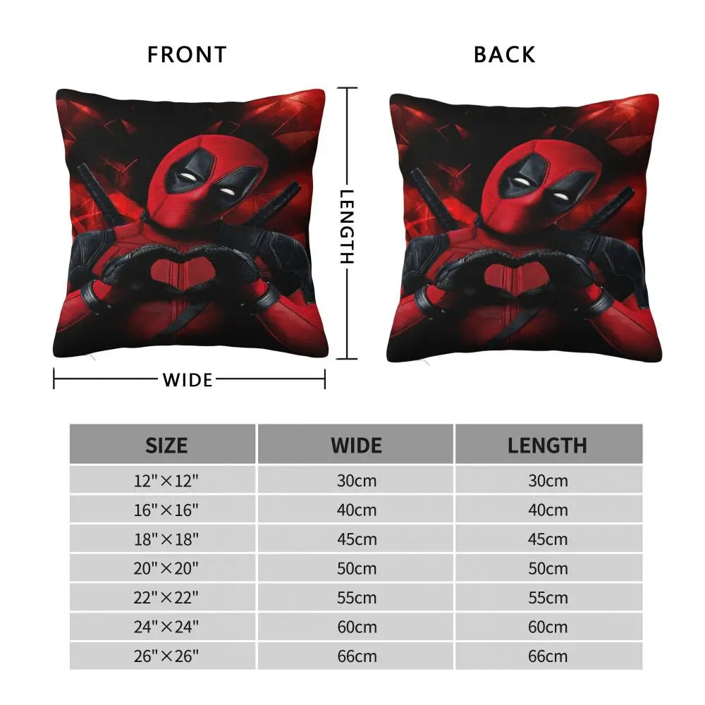 Custom Deadpool Wolverine Cartoon Manga Cushion Cover Soft Cute Pillows