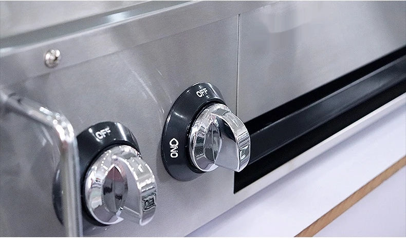Commercial Smokeless LPG Gas Grill with Fan - Stainless Steel, Fast Heating, Auto Flameout Protection, for Oyster/Seafood BBQ