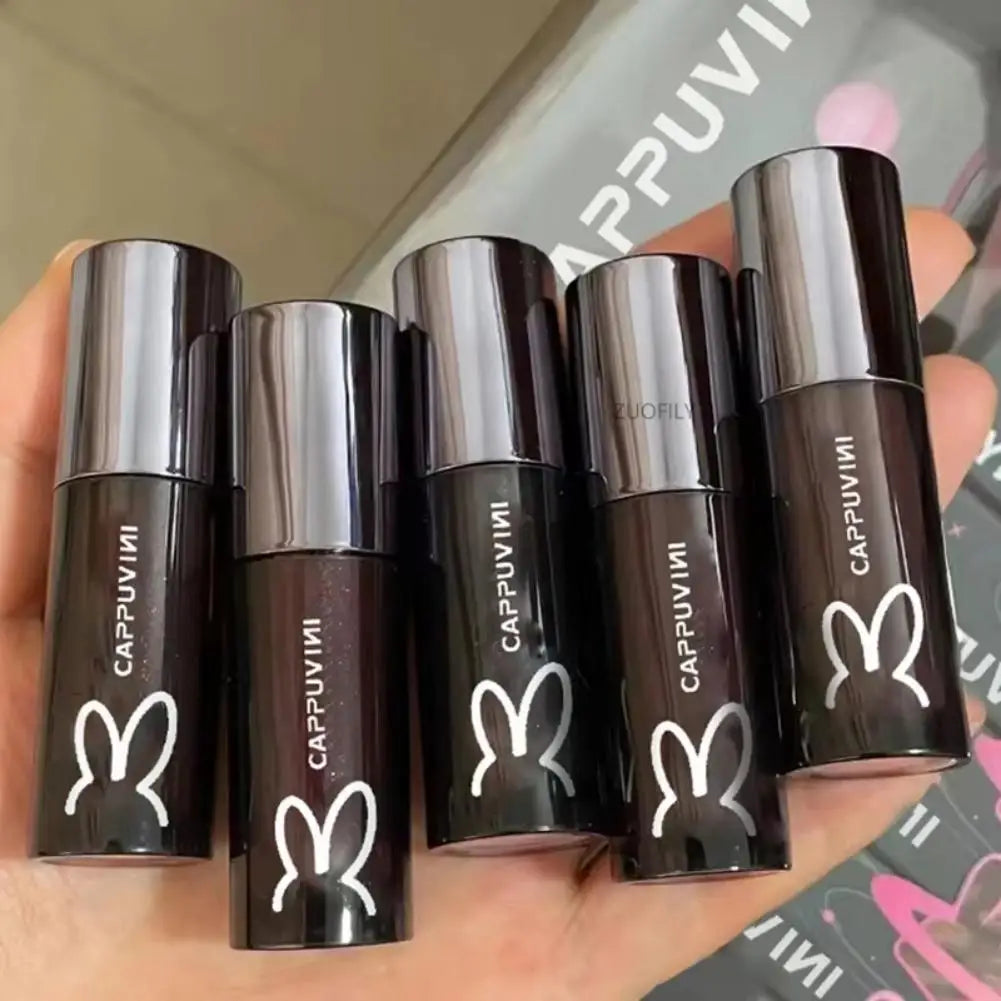 Hyntoor Lipstick Matte Soft Mist Velvet Nude Black Gothic High Colors Lip Mud Non-stick Cup Lasting Korean Lipstick