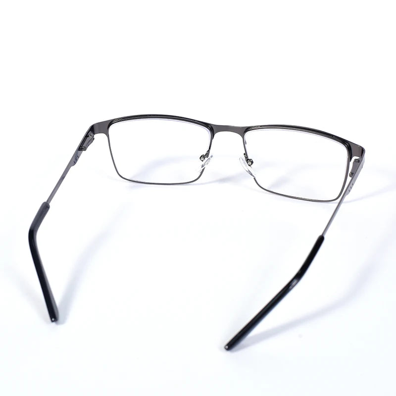 2025 NEW Men Blue light blocking Reading Glasses for Men Metal Full Frame Readers Magnifier Presbyopia Lens Eyewear +75+100+125