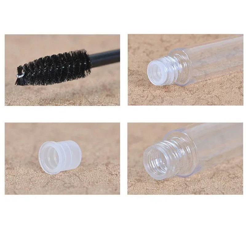 10/20/50Pcs 10ml Empty Mascara Tube DIY Wand Eyelash Cream Container Makeup Packaging Sample Bottle Plastic  Refillable Bottles