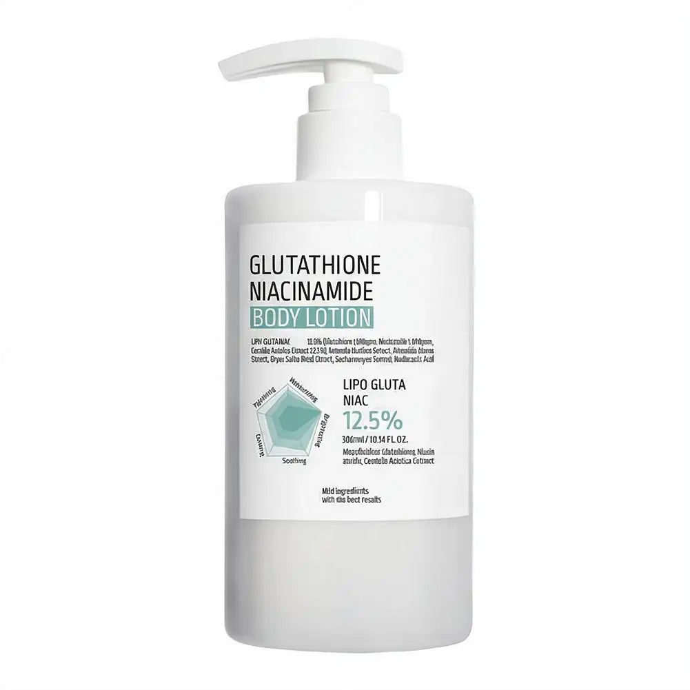 Glutathione Niacinamide Body Lotion 300ml Deep Hydrating Skin Care Rejuvenate Moisturizer Smooth Repair Rough Skin Full Body