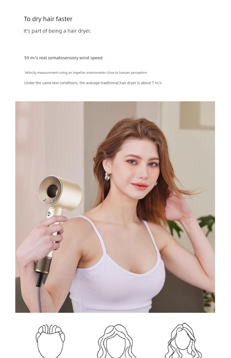 German Electric Hair Dryer For Home Anion Hair Care High Power Student Dormitory Mute Hair Dryer High Speed Huaqiang North Imitation