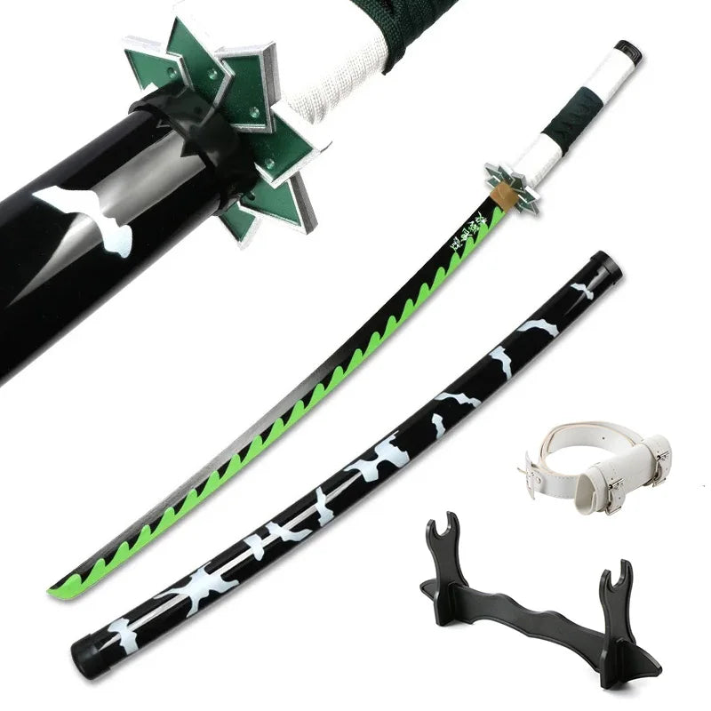 Anime Katana 104cm/41in Tanjiro Zenitsu Kyoujurou Samurai Swords Original Texture  Anime Katana  Cosplay Bamboo Wooden Toy Sword
