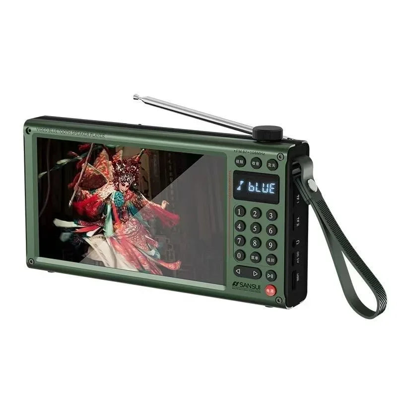 Sansui F70 7-Inch FM Radio MP4 Card Video Player High Definition Screen Multi-purpose Bluetooth E-book Reading Wireless Speaker