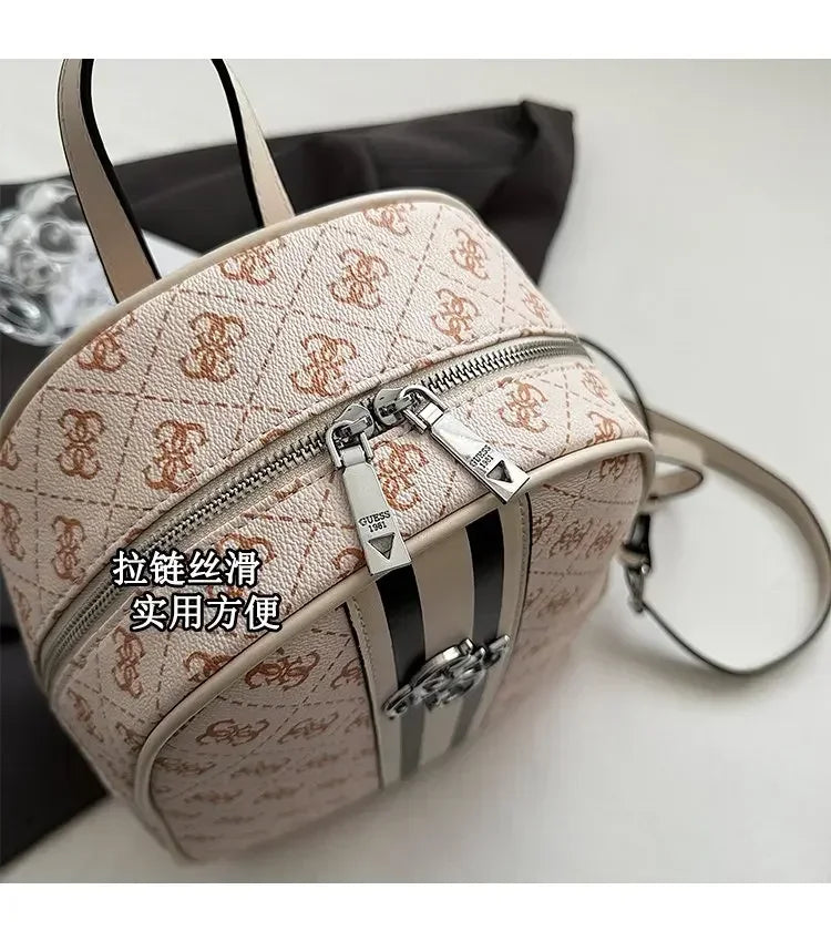 Luxury large capacity outdoor travel handbag, modern trendy women's backpack, classic design zipper shoulder bag