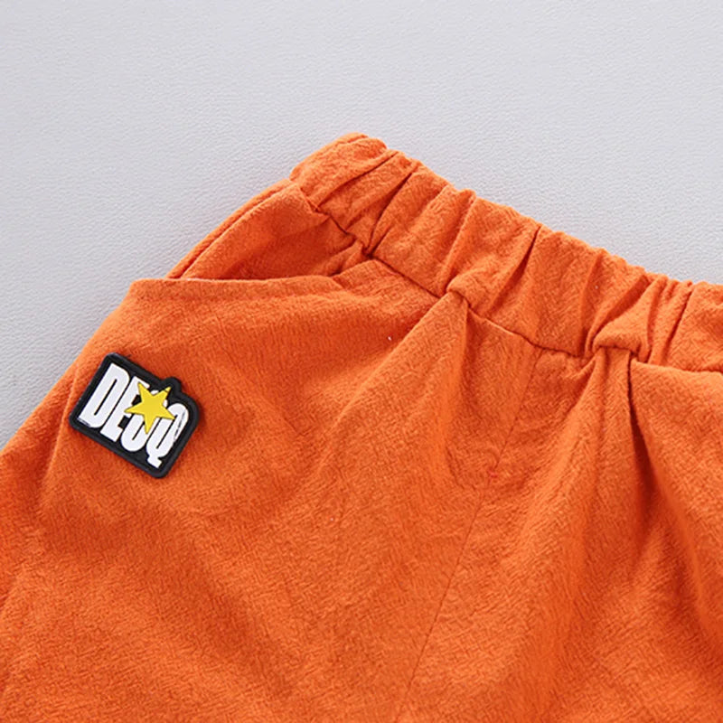 2PCS Children's Summer Full Print Cartoon Little Dinosaur Standing Collar Shirt and Shorts Set