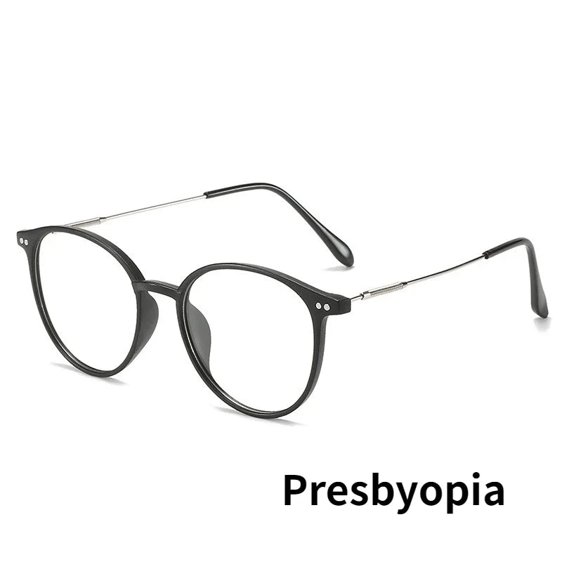 Intelligent Multifocal Reading Glasses Vintage Blue Light Blocking Prescription Presbyopia Eyeglasses Finished Near Far Eyewear