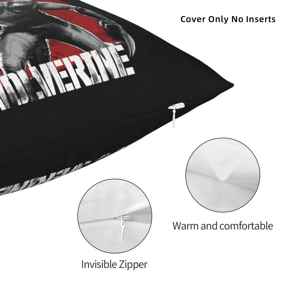 Custom Deadpool Wolverine Cartoon Manga Cushion Cover Soft Cute Pillows