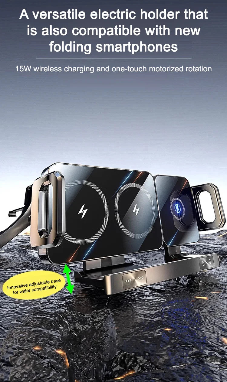 Intelligent Mobile Phone/Pad Holder Magnetic Phone Holder for Car Auto Rotating Phone Holder Wireless Car Charger