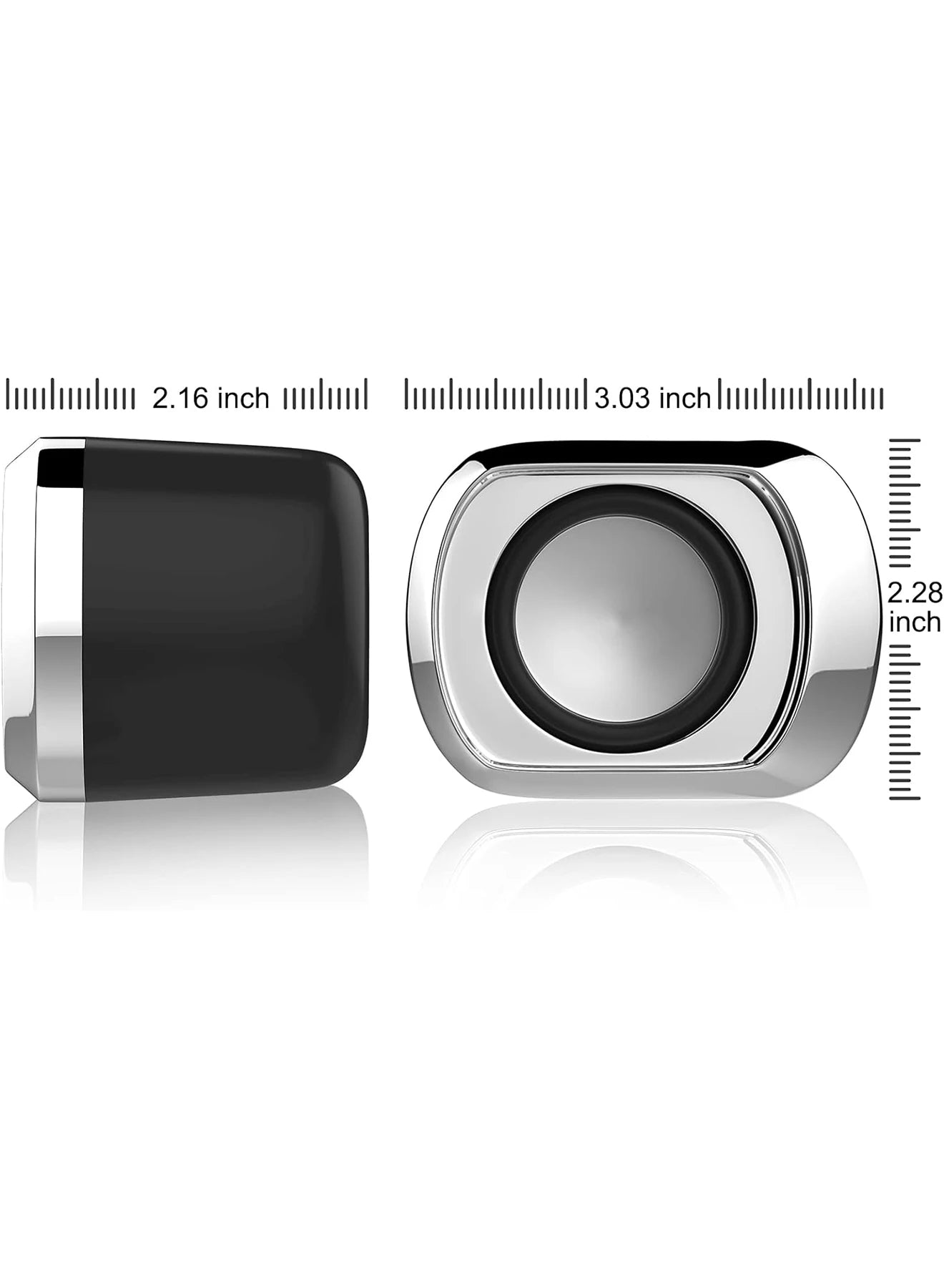 Computer Speaker - Compact and Delicate Laptop Speakers with Volume Control and 3.5 Mm Audio Plug, USB-Powered Desktop Speaker