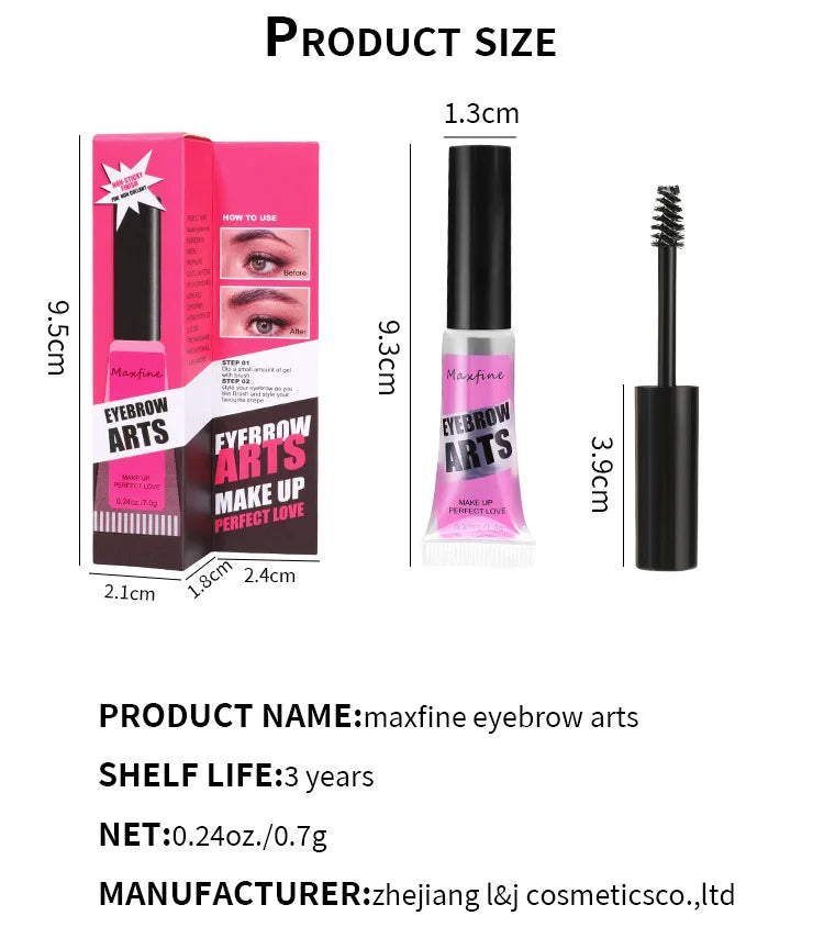 Transparent Hose Eyebrow Glue Waterproof Quick Drying Shaping Long Lasting And Non Smudging  Non Shedding Eyebrow Makeup