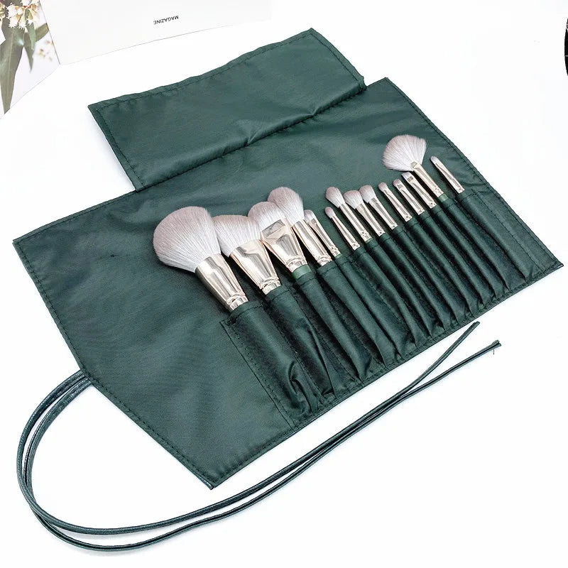 KLINA 14Pcs Makeup Brushes Soft Makeup Tools Cosmetic Powder Eye Shadow Foundation Blush Blending Detail Eyebrow Lip Beauty