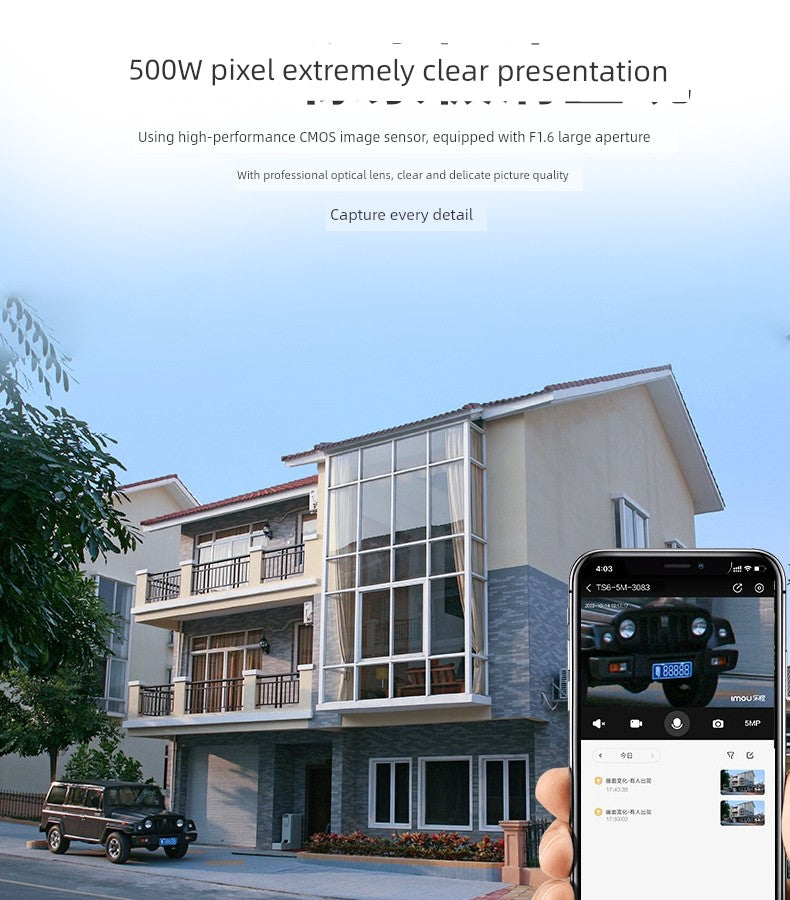 Lecheng Surveillance For Home Mobile Phone Remote Camera 360 Degrees No Dead Angle Outdoor HD Night Outdoor Video Camera Lens S7e