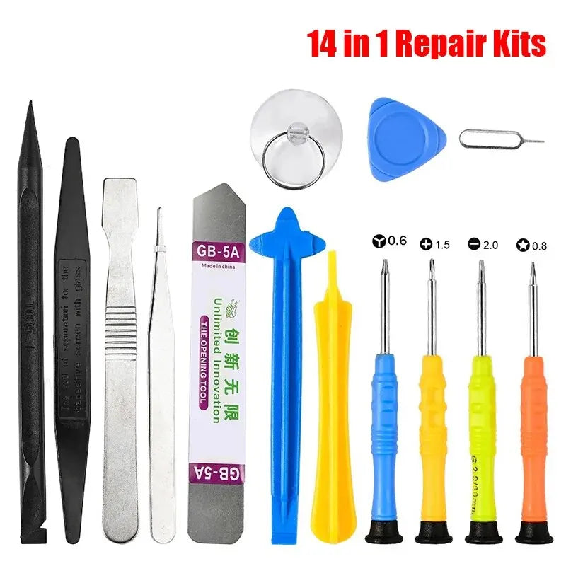 22 in 1 Mobile Phone Repair Tools Disassemble Repair Kit for iPhone Screwdriver Combination Skid Multi Function Disassembly Set
