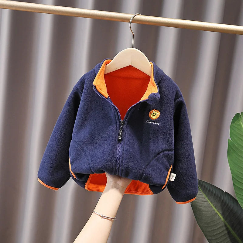 New Autumn Winter Baby Girls Clothes Boys Clothing Children Jacket Toddler Casual Thickened Costume Infant Coat Kids Sportswear