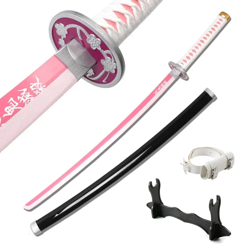 Anime Katana 104cm/41in Tanjiro Zenitsu Kyoujurou Samurai Swords Original Texture  Anime Katana  Cosplay Bamboo Wooden Toy Sword