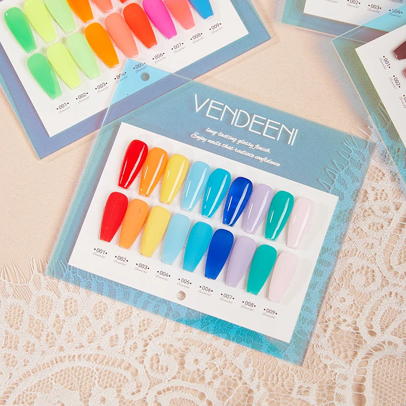 Vendeeni TPO HEMA Free 2025 Hot Sale High Quality 9-Color Nail Gel Polish Set Non-Toxic UV Gel Nail Art Kit for Nail Salon