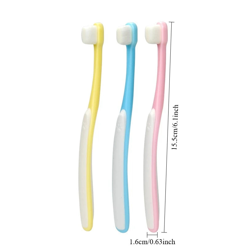 2Pcs Pet Toothbrush, Ultra-Fine Bristle Small Head Toothbrush, Soft Bristles, Oral Care For Dogs & Cats, Universal For Pets