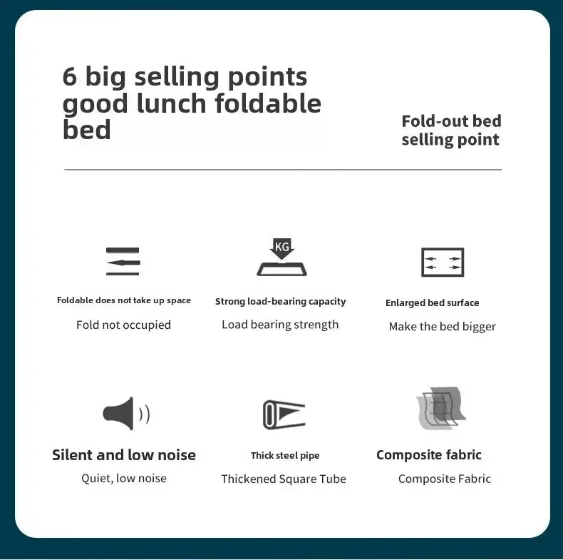 Single Folding Beds Bedroom Dormitory Office Comfortable Homestay Furniture Villa Portable Bed Outdoor Travel Camping Recliner