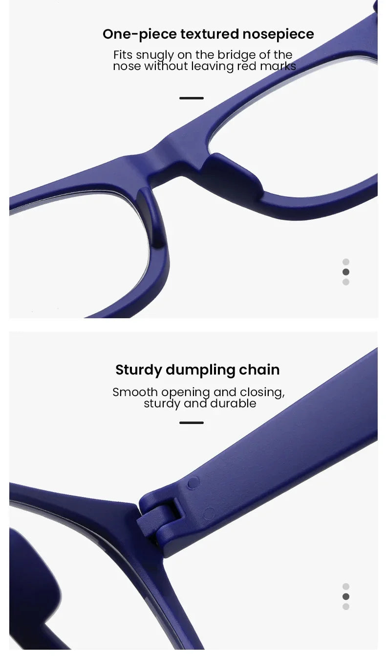 Intelligent Photochromic Reading Glasses Retro Trendy Presbyopia Sunglasses 2 in 1 Men Farsighted Eyewear Diopter Prescription