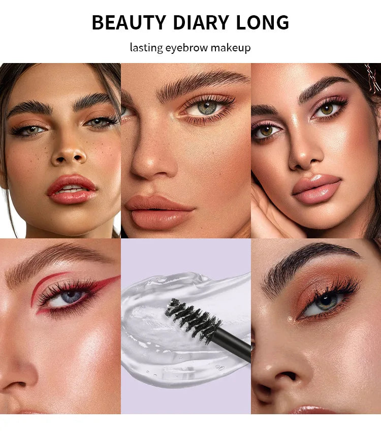 Transparent Hose Eyebrow Glue Waterproof Quick Drying Shaping Long Lasting And Non Smudging  Non Shedding Eyebrow Makeup