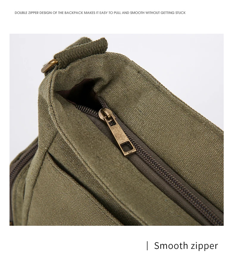 Vintage Women's Shoulder Bag Canvas Lotus Print Large Capacity Crossbody Bag for Travel Messenger Bag