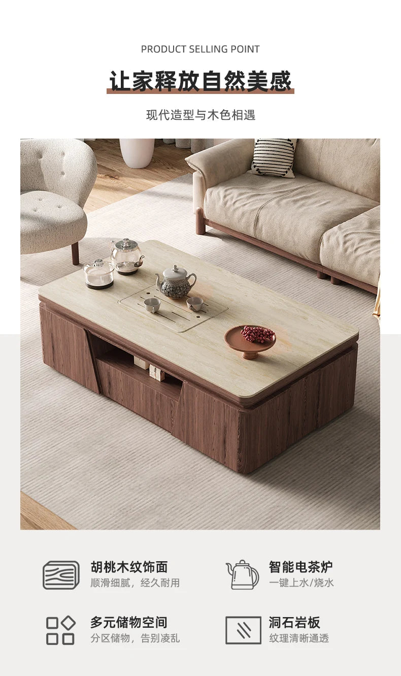 Modern Home Coffee Tables Storage Shelf Table Basse Table Sturdy Frame Easy Suitable Mesa De Centro Sala Living Room Furniture