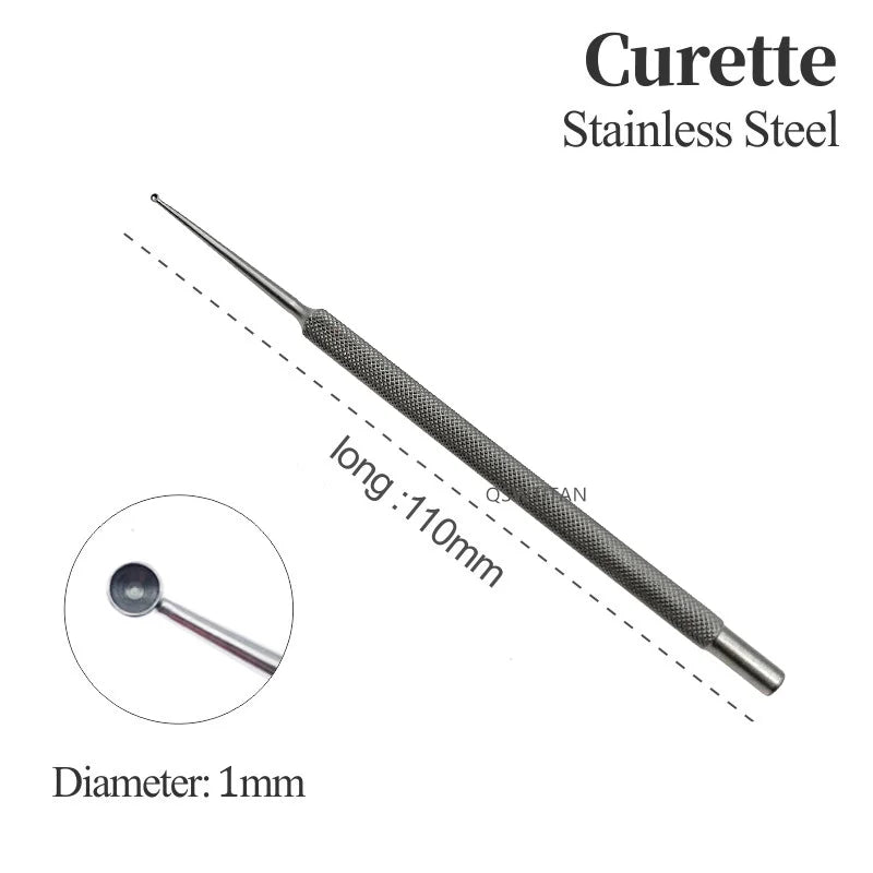 Spatula Chalazion Curette Titanium/Stainless Steel Micro Ophthalmic Surgical Instrument