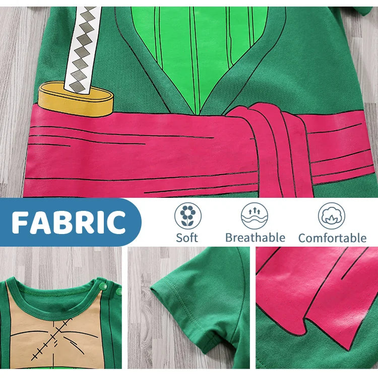 Newborn Clothing Handsome Anime Role Play Cotton Comfortable Soft Boys And Girls 0-18 Summer Short Sleeved Baby Jumpsuit
