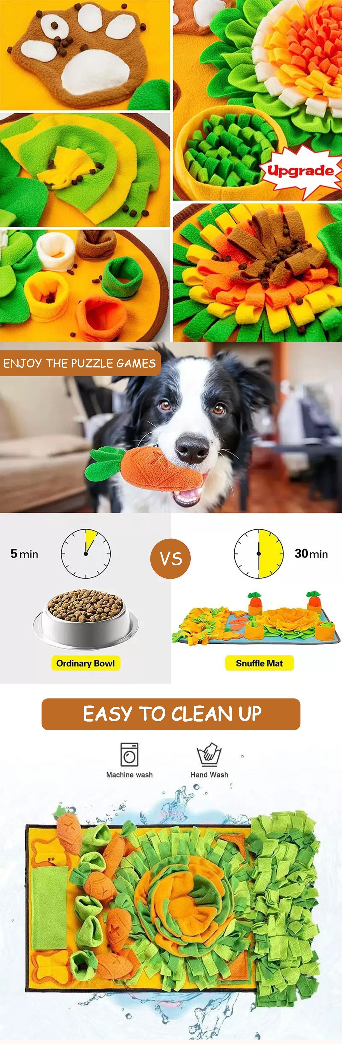 Pet Sniffing Mat Indoor Dog Walking Dog Cat Foraging Toy Dog Stress Relief Puzzle Treasure Hunt Game Slow Eating Mat