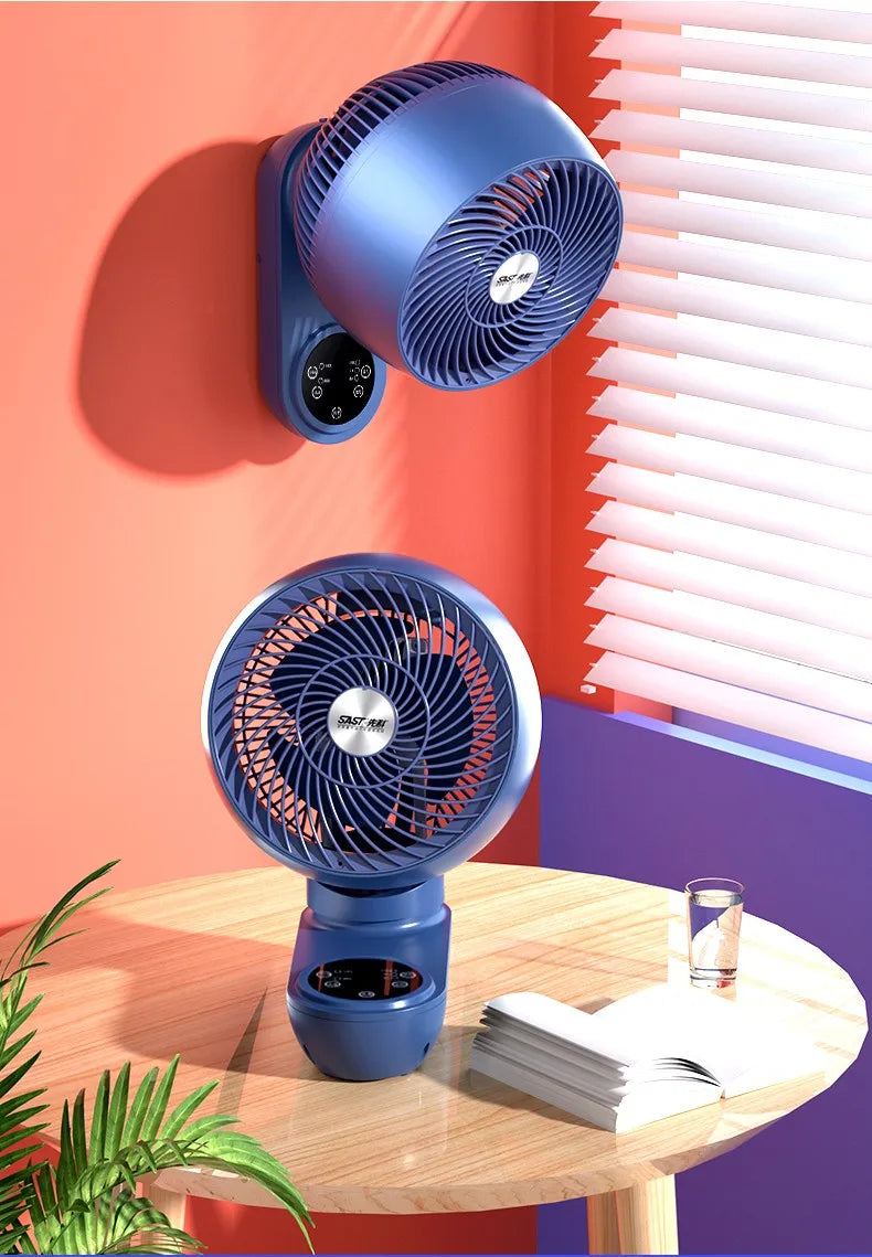 No-drill wall-mounted electric fan, wall fan, circulating fan, household bathroom remote control fan