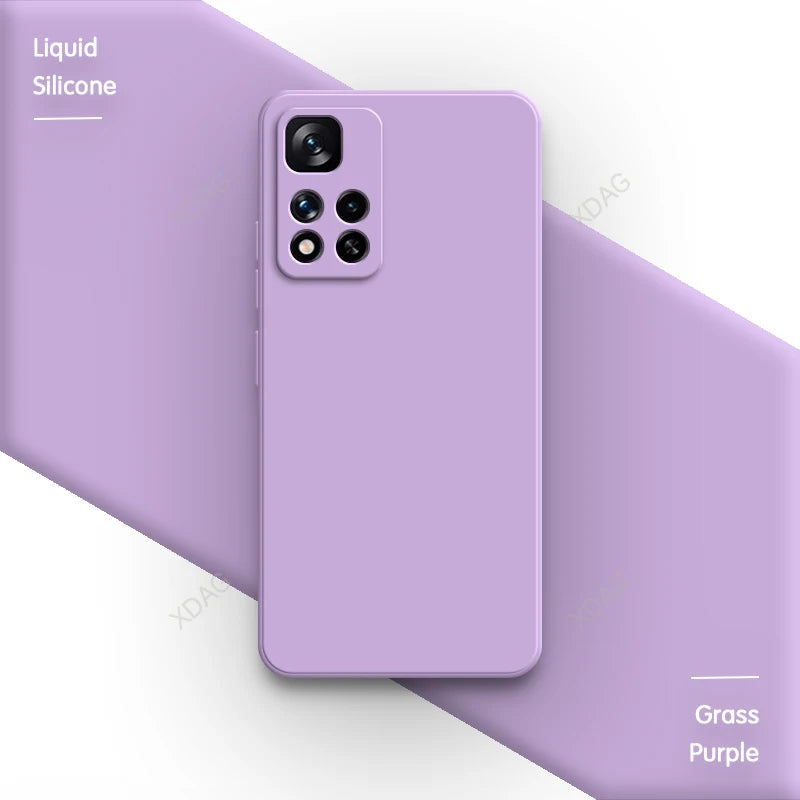 Funda Liquid Silicone Phone Case for Xiaomi Redmi Note11 Note 11 11E 11T Pro Plus 11Pro 11TPro Pro+ 11S 11SE 5G Soft Plain Cover