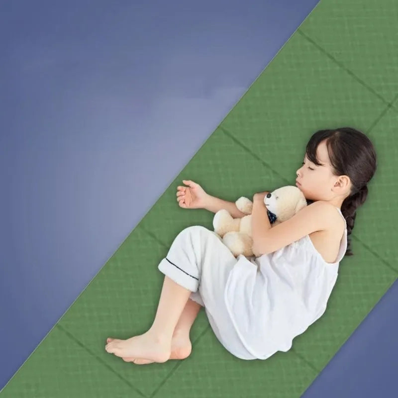 TPE Folding Yoga Mat Sports Anti Slip Shock-absorbing Fitness Folding Mat High-density 6mm Portable Belt Wear-resistant Rest Mat