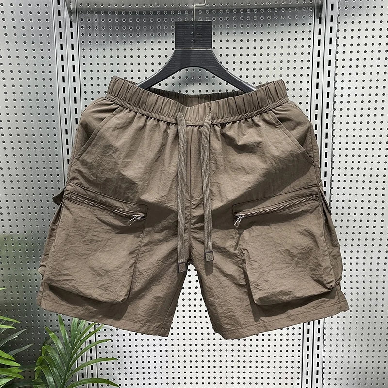 Summer Men's Casual Sports orts Qui Dry Beach Fourths Multi kets Youth Active Sle mid Waist Straight Leg een Color