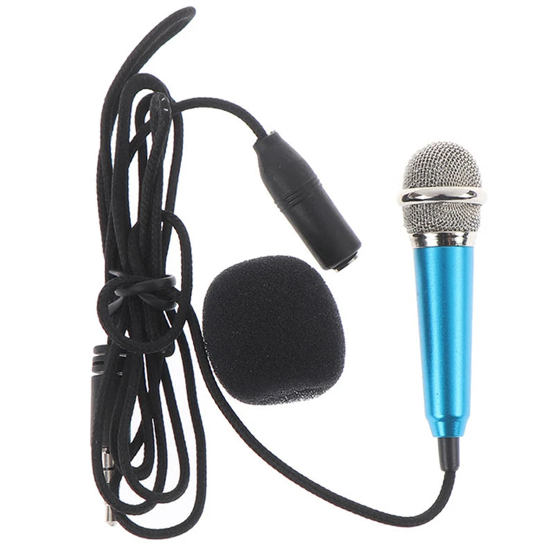 Wired 3.5mm Stereo Studio Microphone Earphone Ktv Karaoke Mini Microfon For Cell Smart Phone Laptops PC Computer Desktop Mikrof