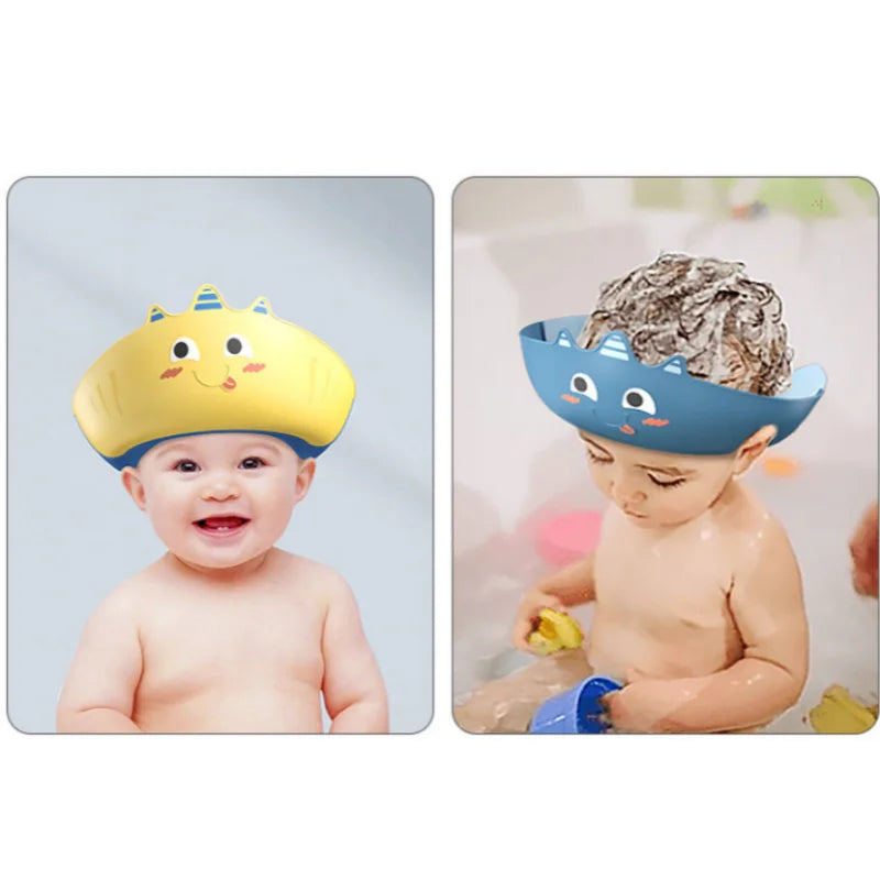 Baby Bath Caps Goods Infant Ear Protection Kids Shampoo Shield Bath Head Cover Baby Shower Cap Adjustable Hair Wash Hat