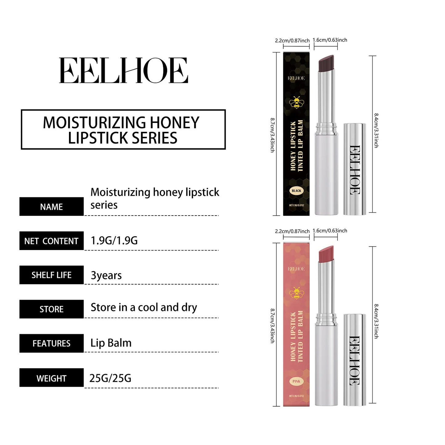 Pink Moisturizing Honey Lipstick Deep Moisturizing Restore Lip Elasticity Prevent Chapped Lips Hydrating Dryness Care Lip Balm